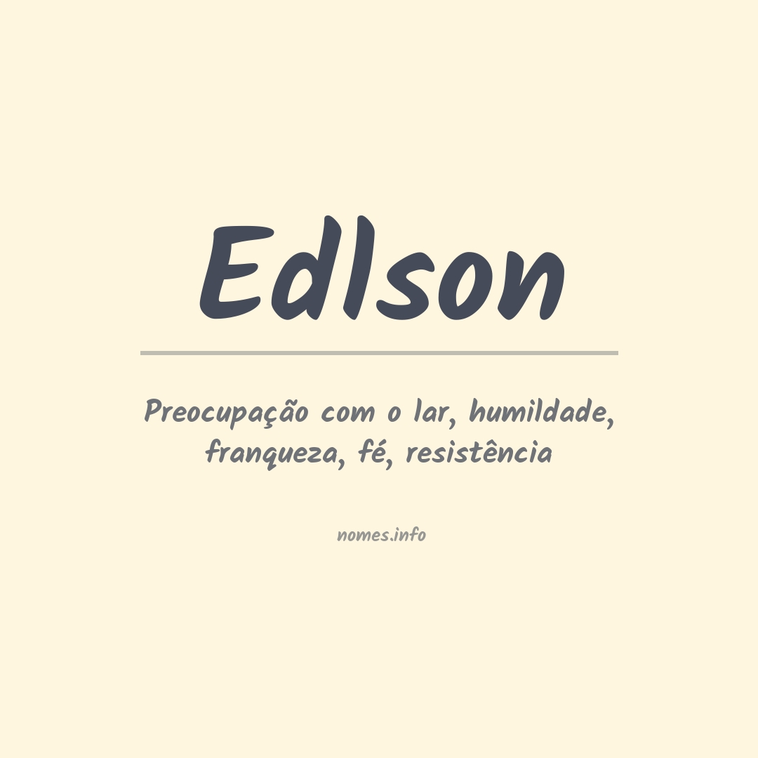 Significado do nome Edlson