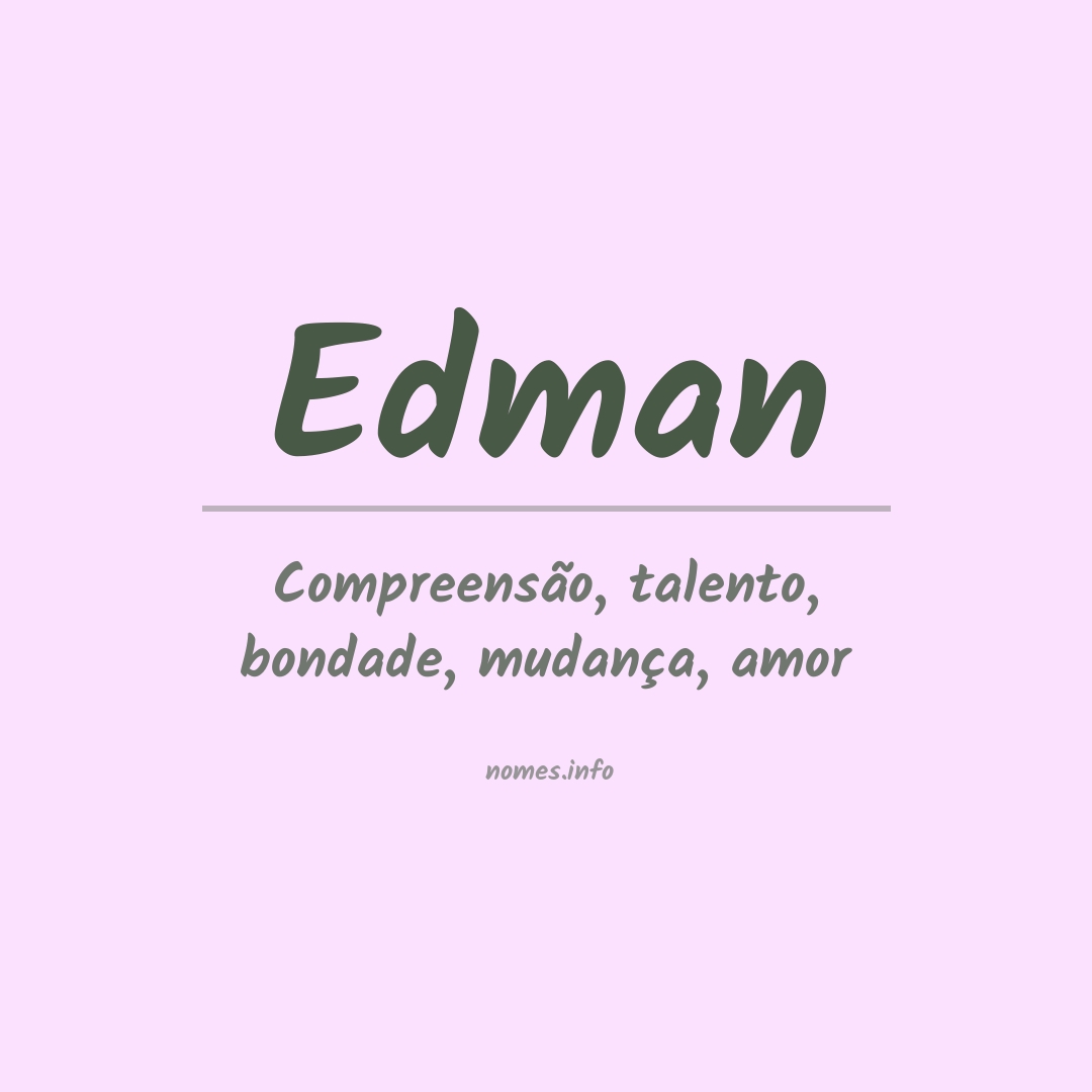 Significado do nome Edman