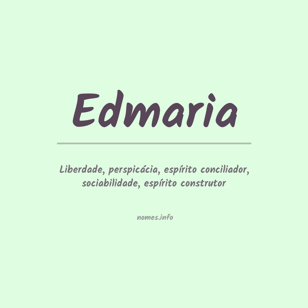 Significado do nome Edmaria
