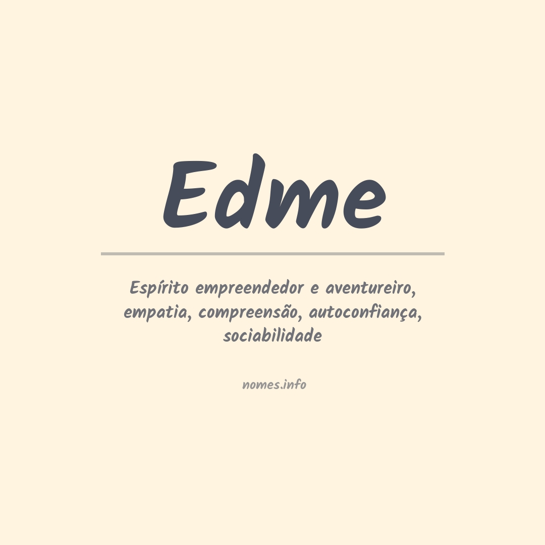 Significado do nome Edme