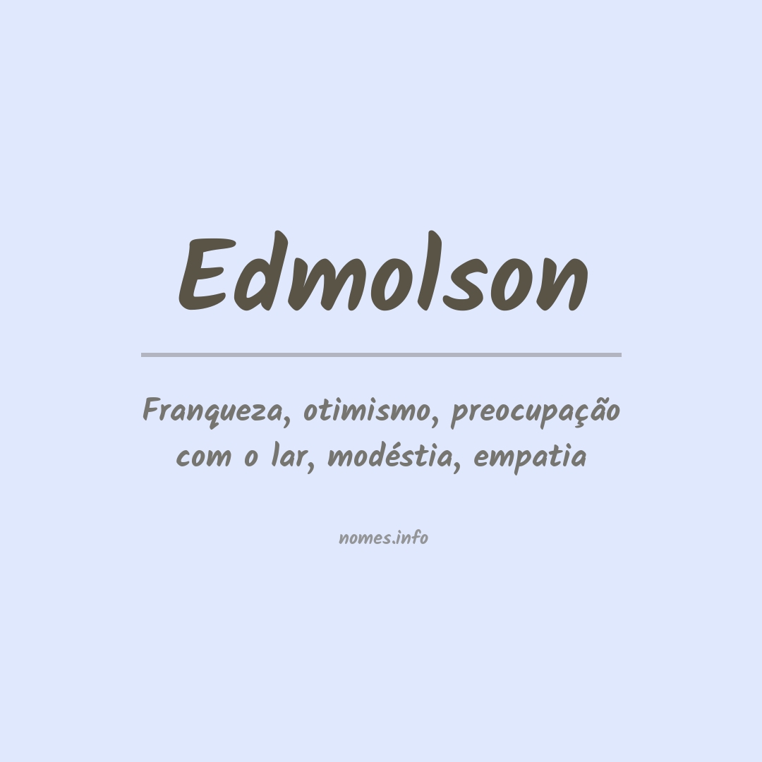 Significado do nome Edmolson