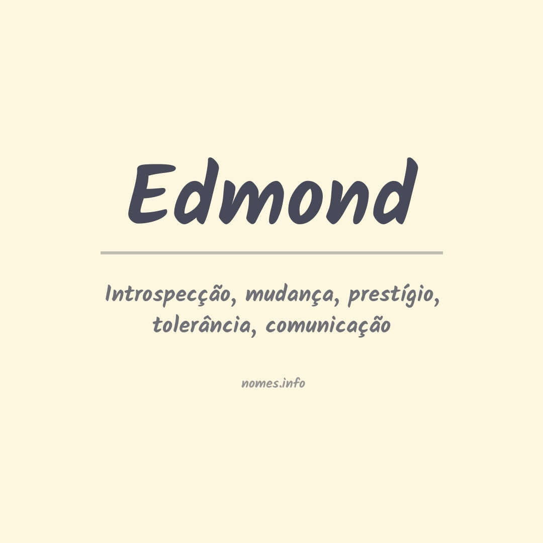 Significado do nome Edmond