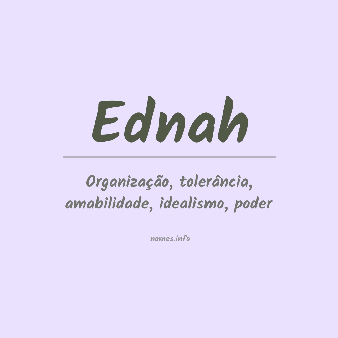 Significado do nome Ednah
