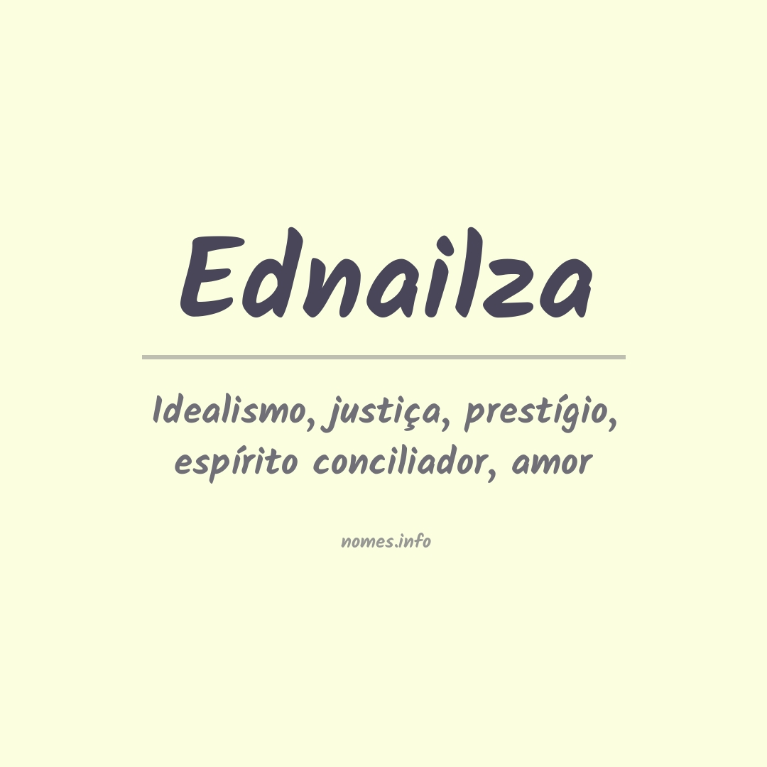 Significado do nome Ednailza