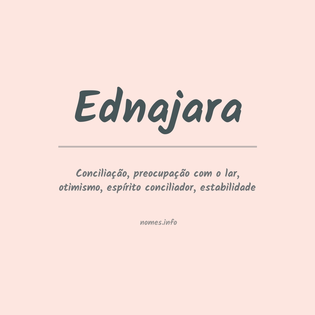 Significado do nome Ednajara