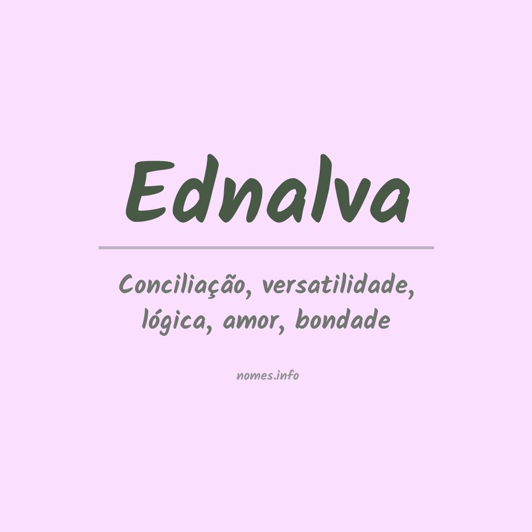 Significado do nome Ednalva