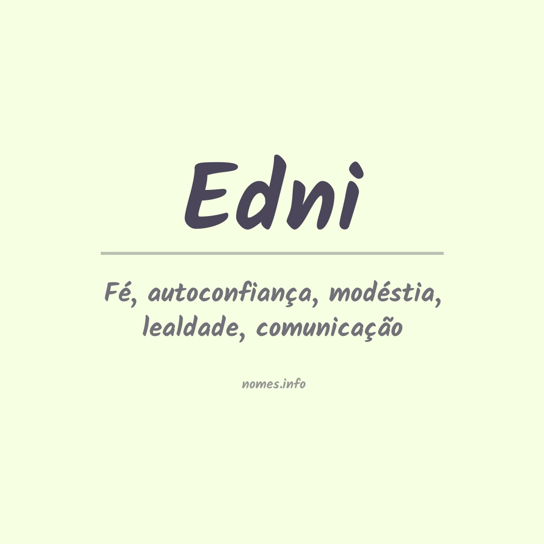 Significado do nome Edni