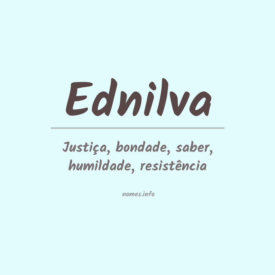 Significado do nome Ednilva