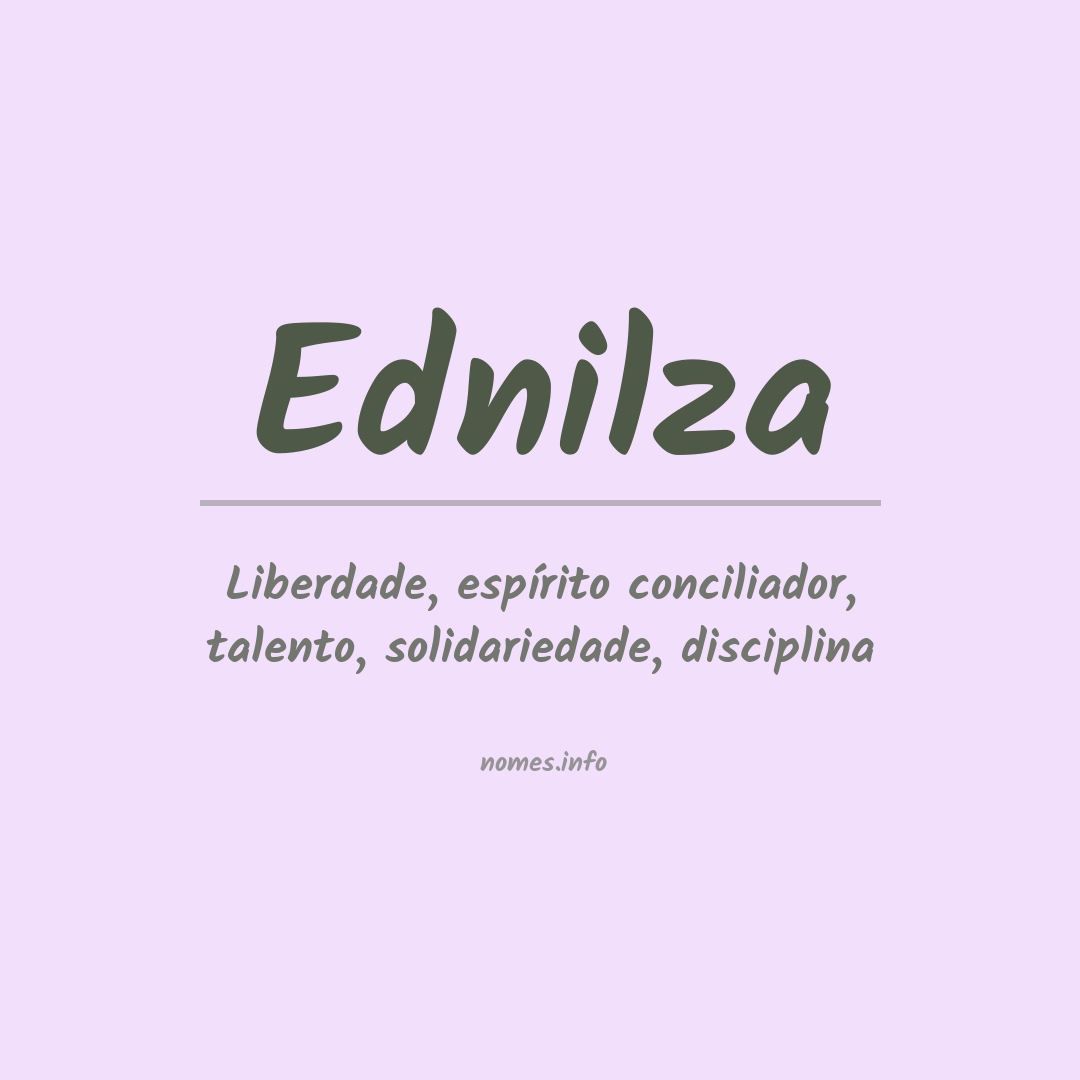 Significado do nome Ednilza