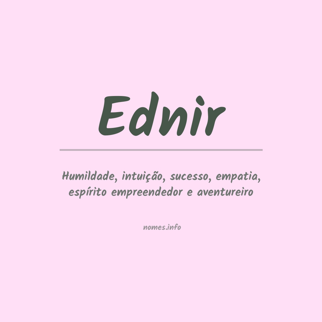 Significado do nome Ednir