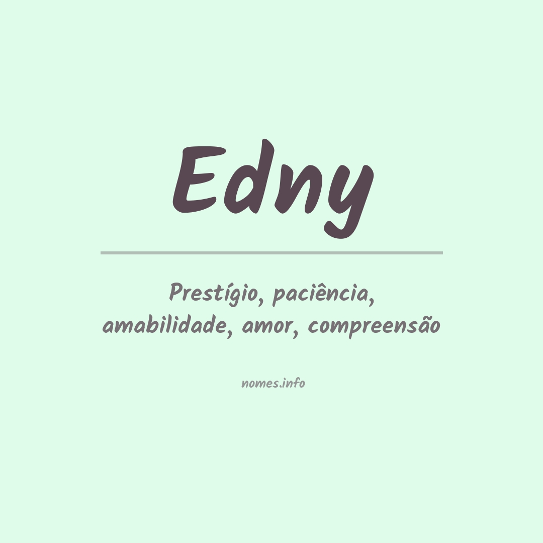 Significado do nome Edny