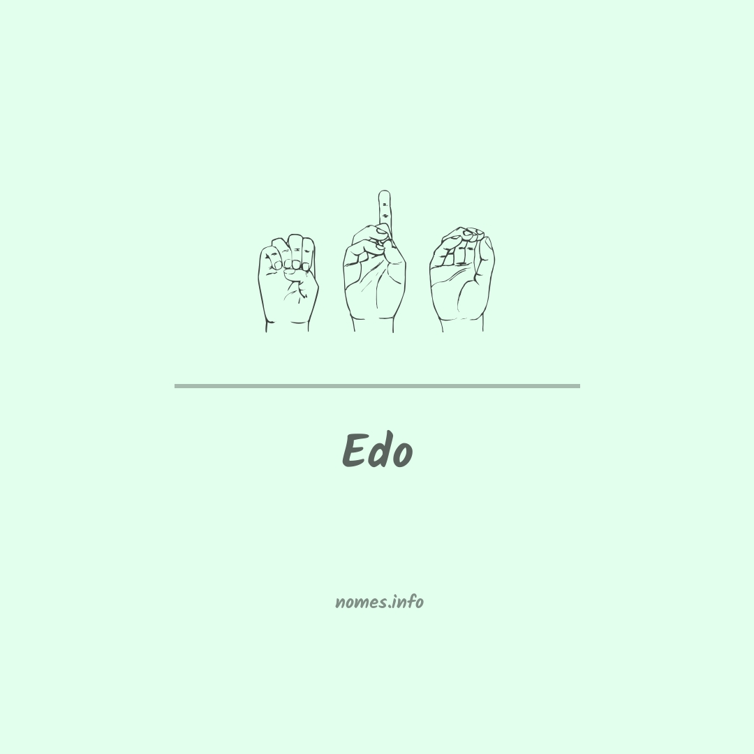 Edo em Libras
