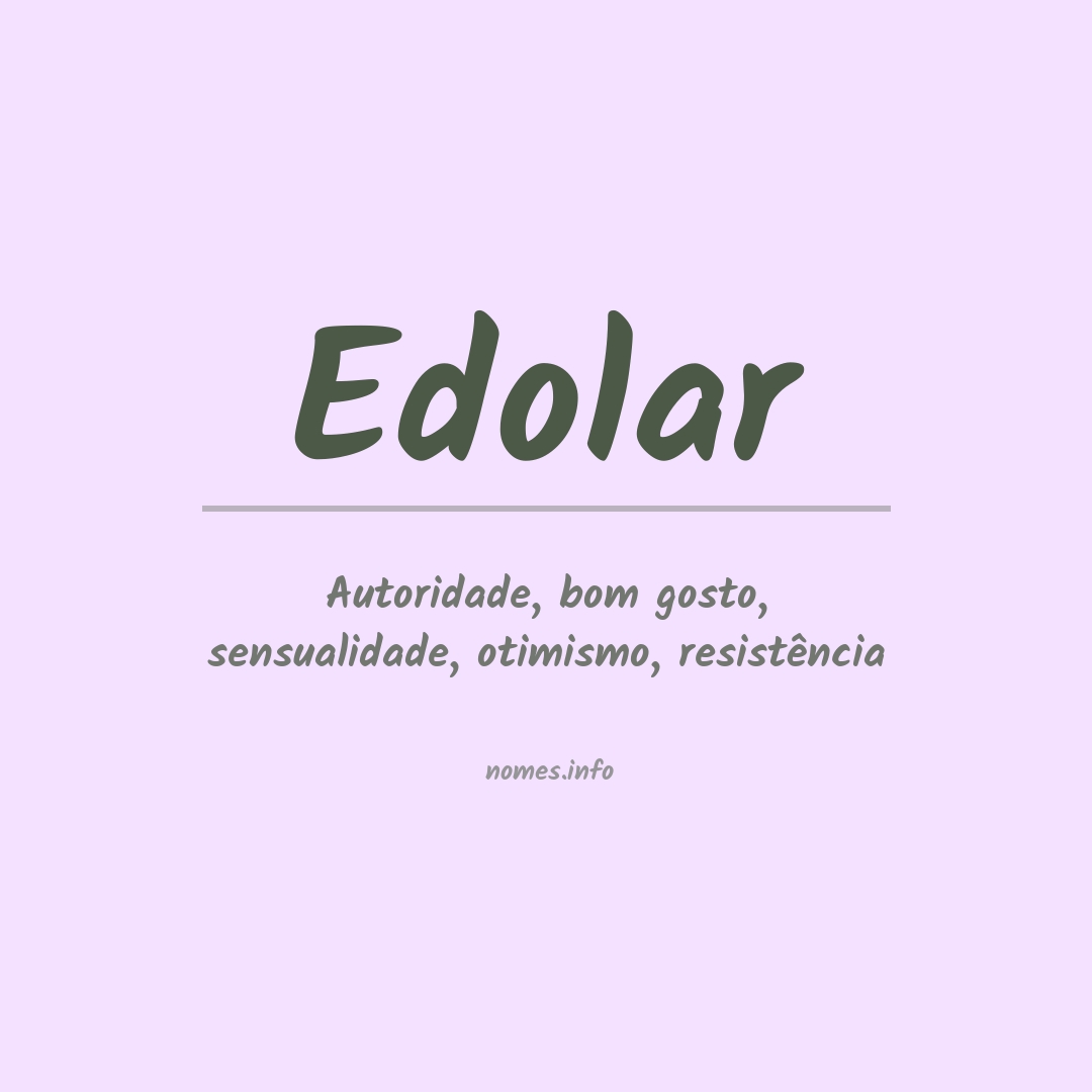 Significado do nome Edolar