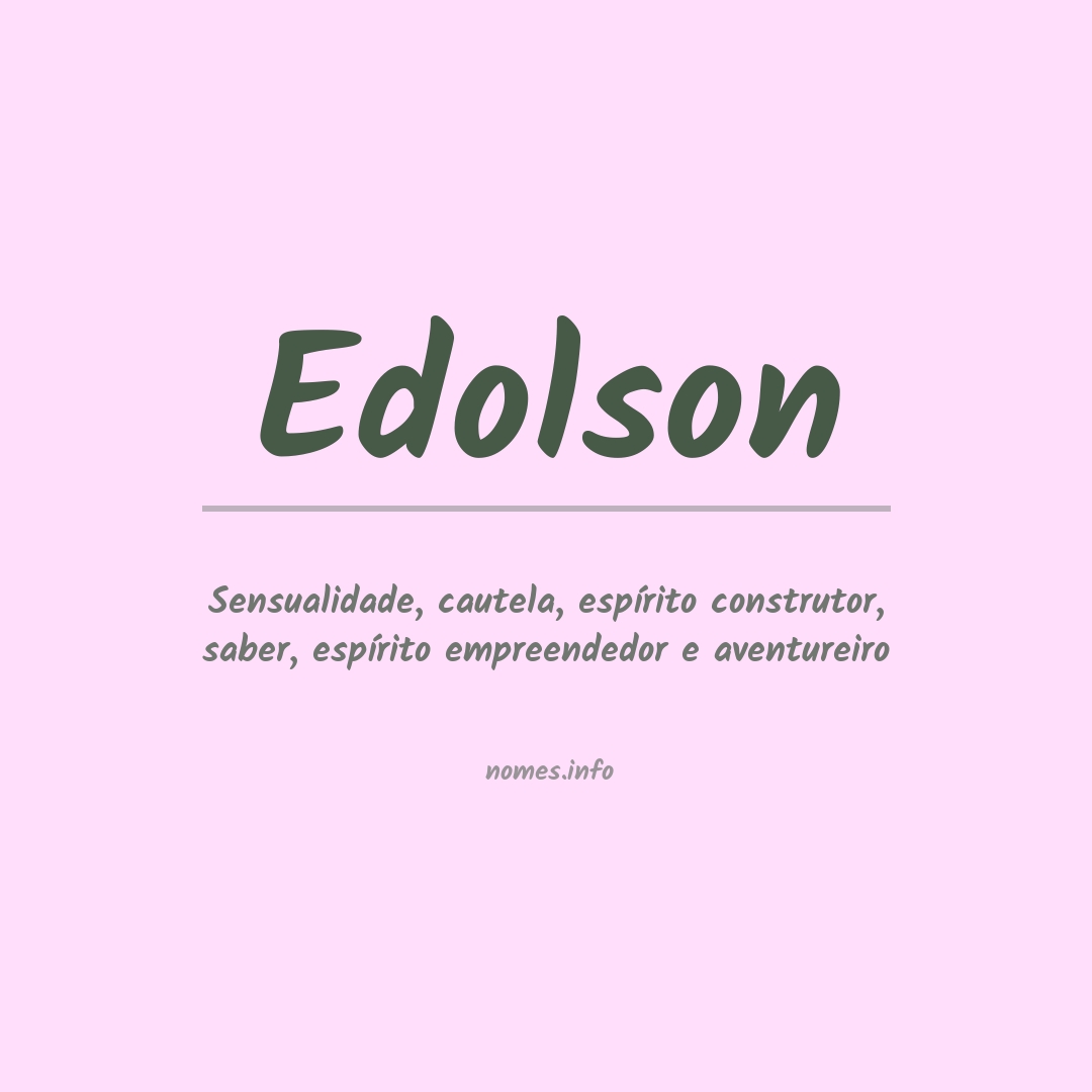 Significado do nome Edolson