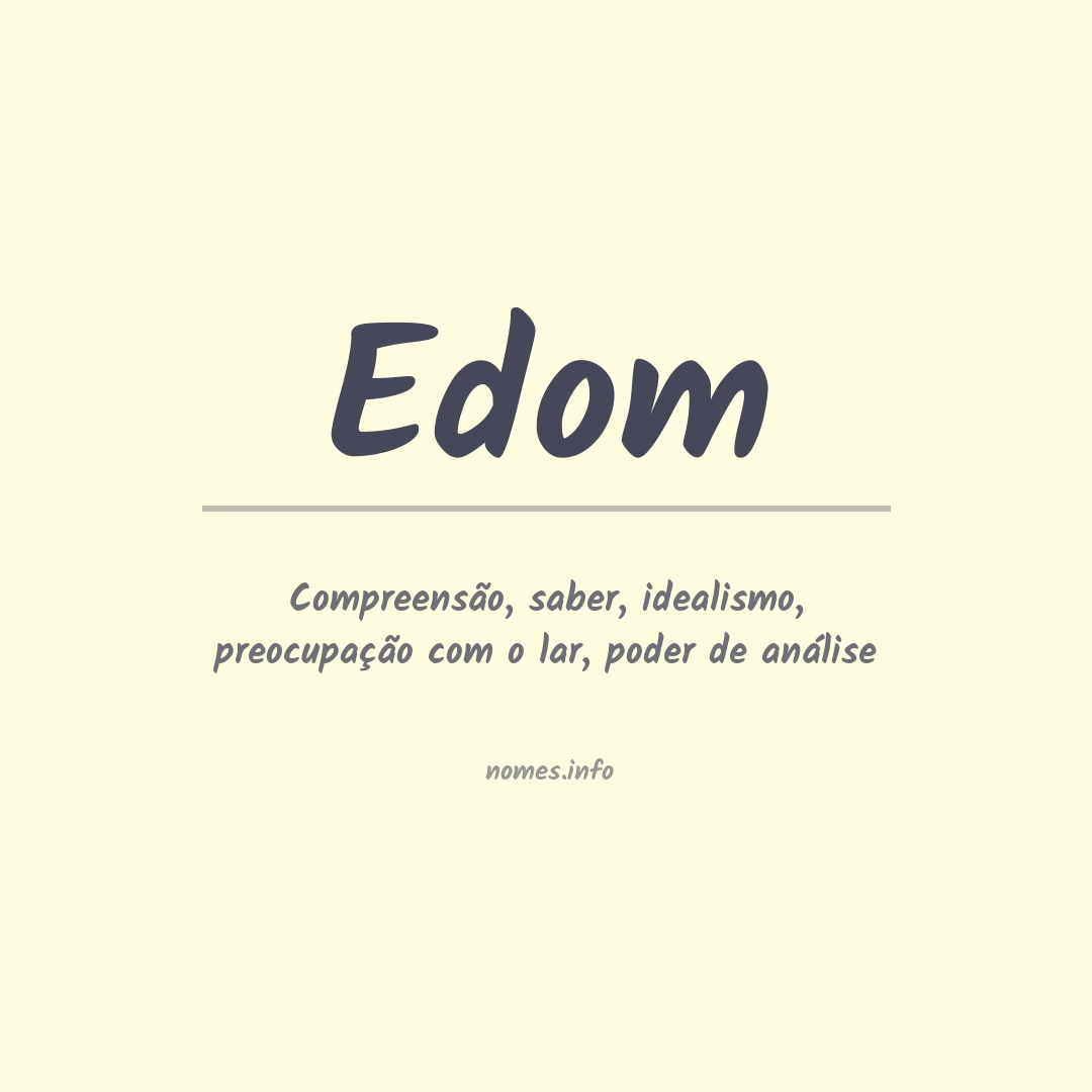 Significado do nome Edom