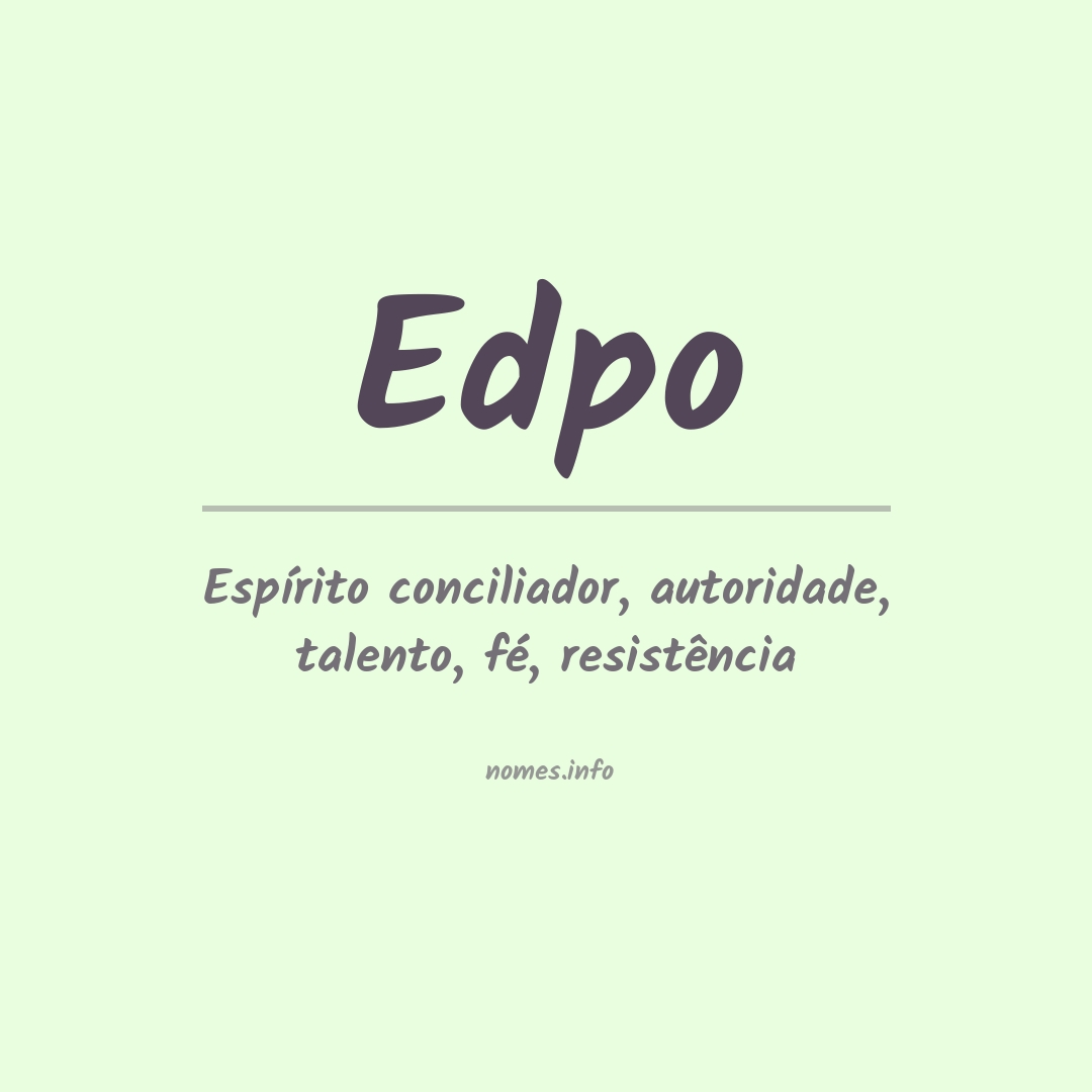 Significado do nome Edpo