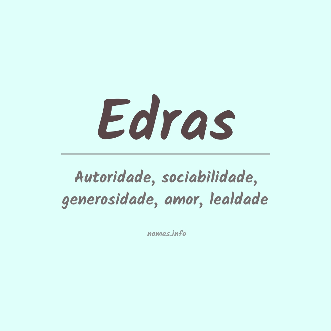 Significado do nome Edras