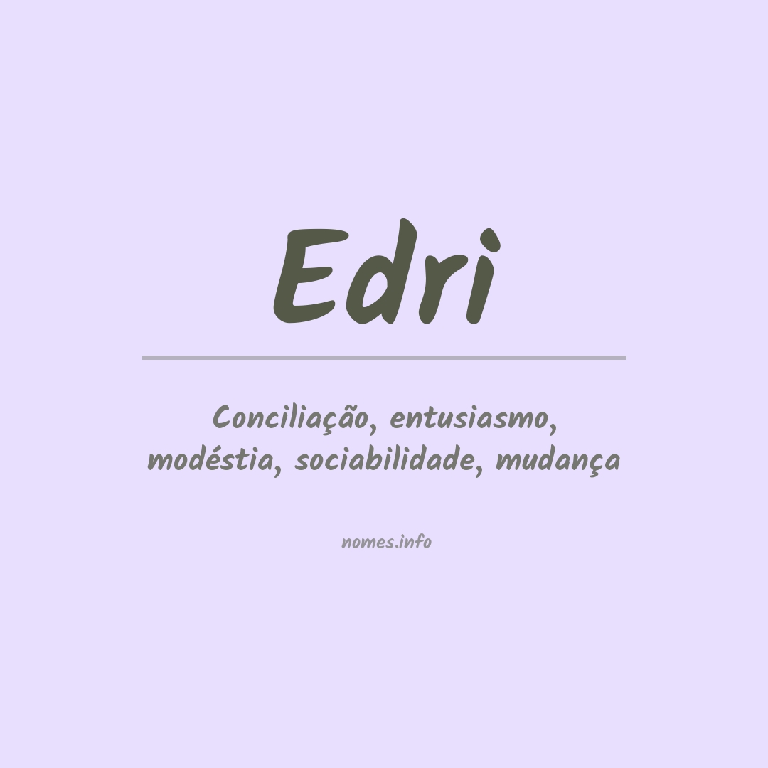 Significado do nome Edri