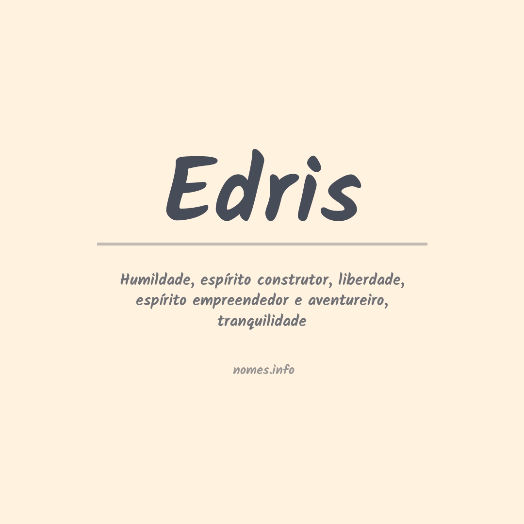 Significado do nome Edris