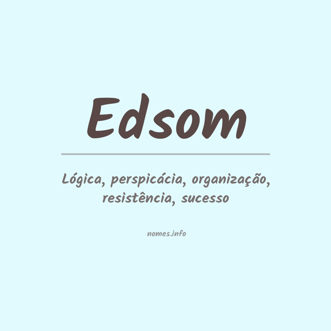 Significado do nome Edsom