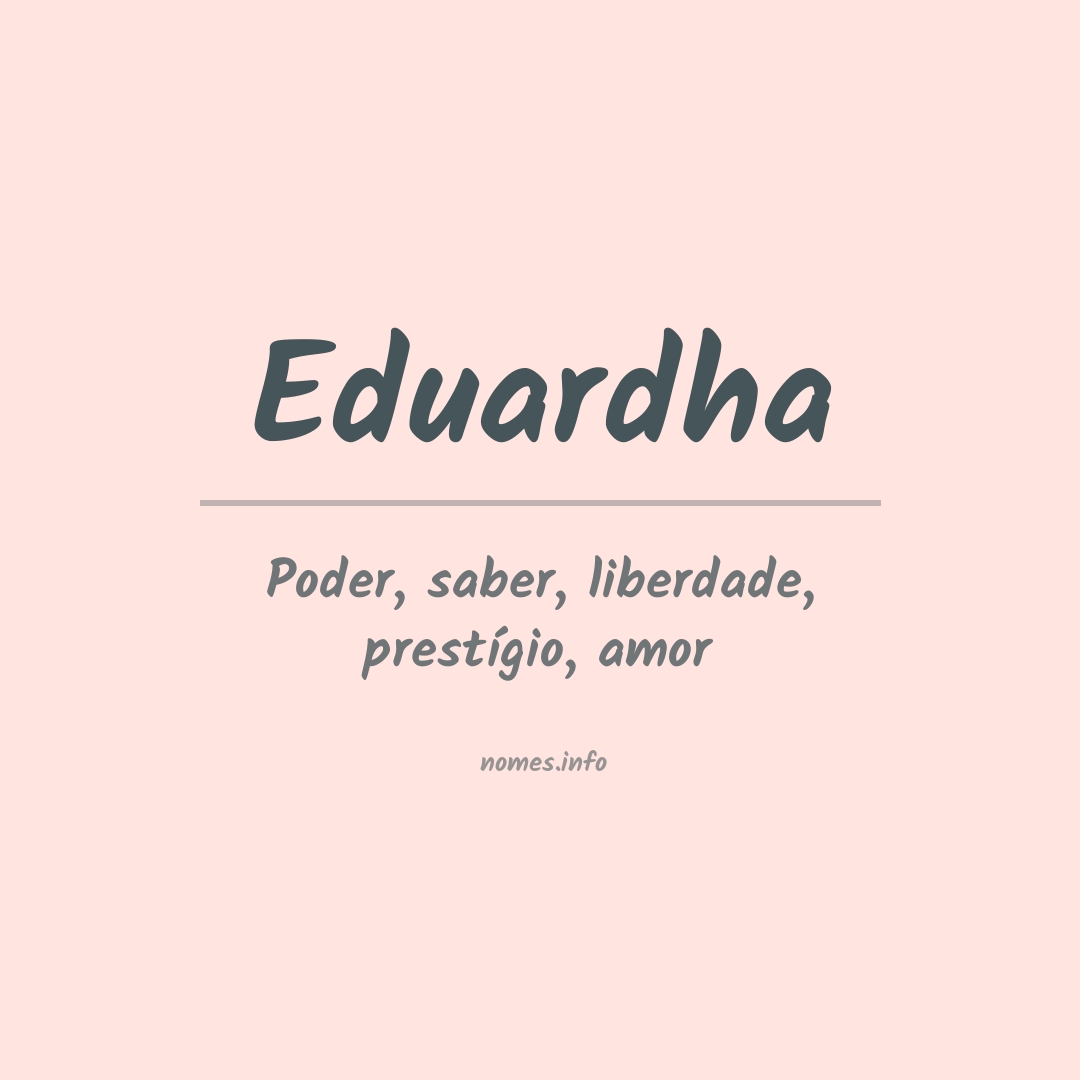 Significado do nome Eduardha