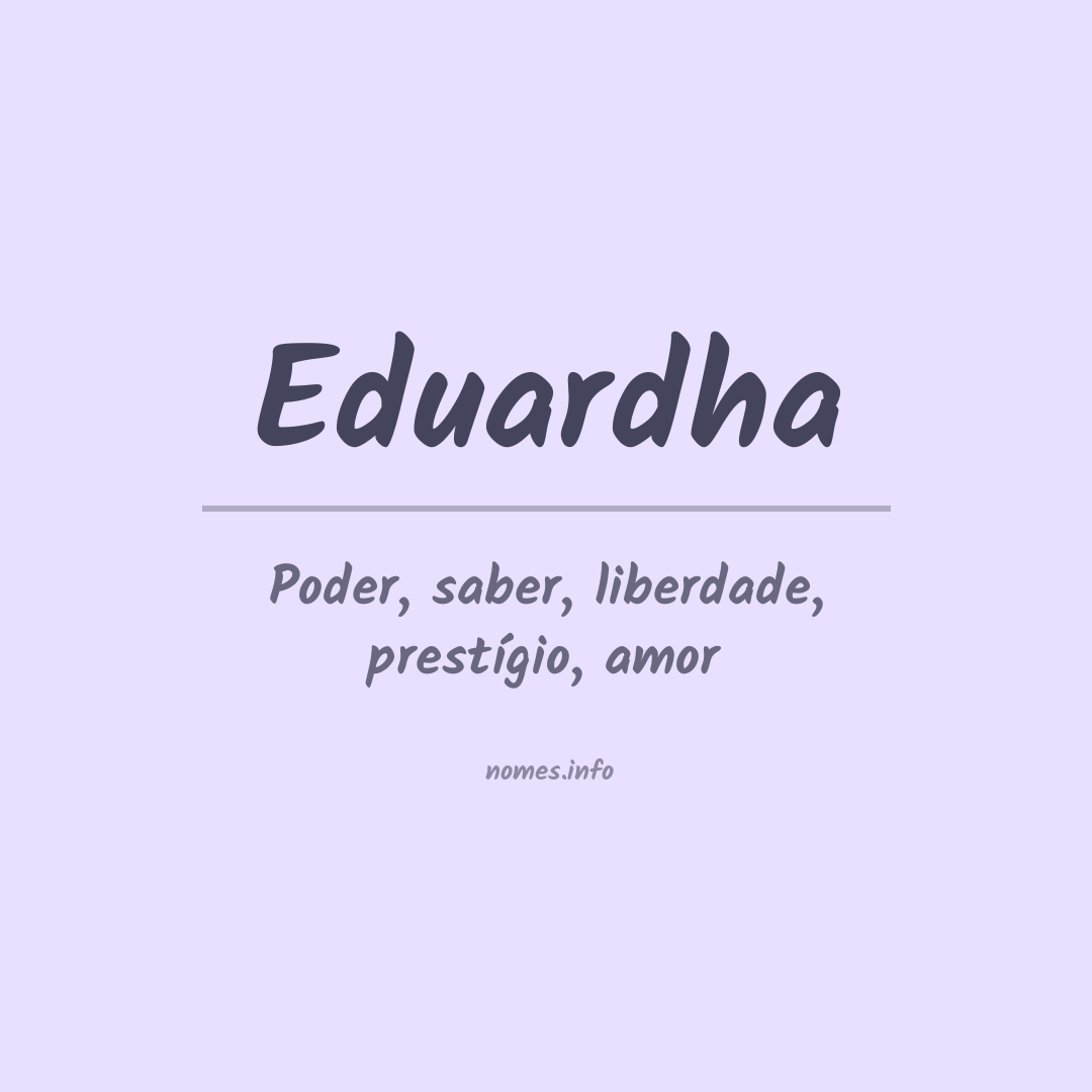 Significado do nome Eduardha