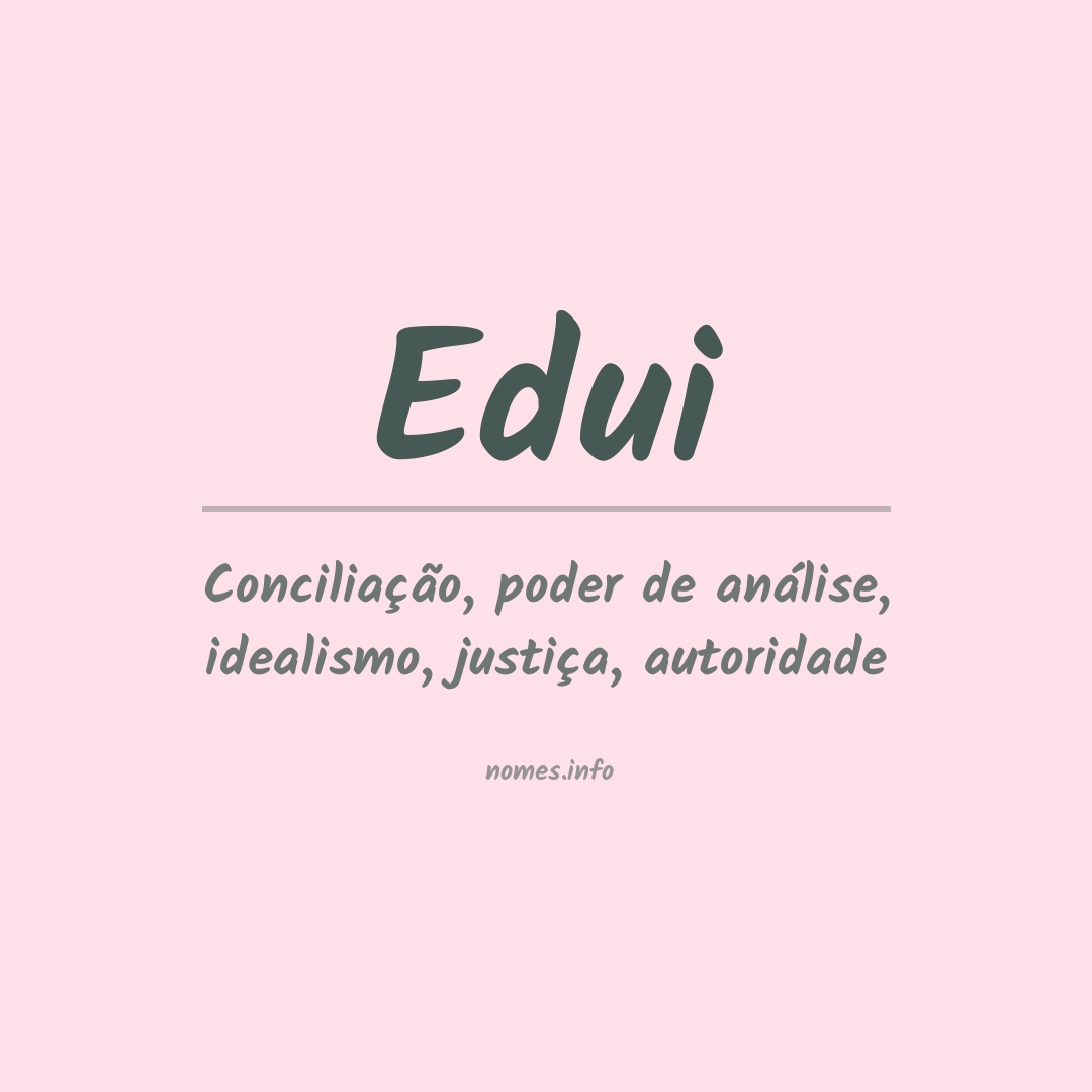 Significado do nome Edui