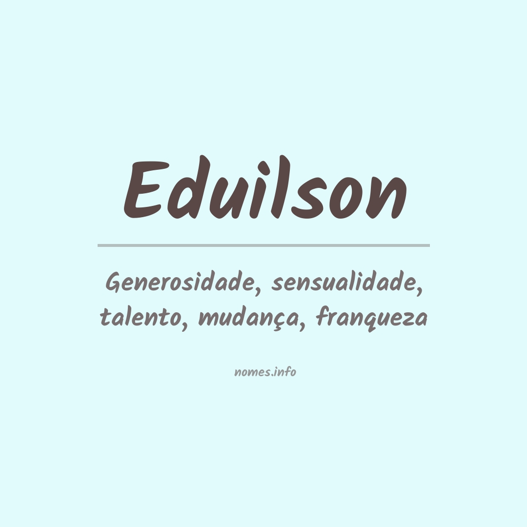 Significado do nome Eduilson