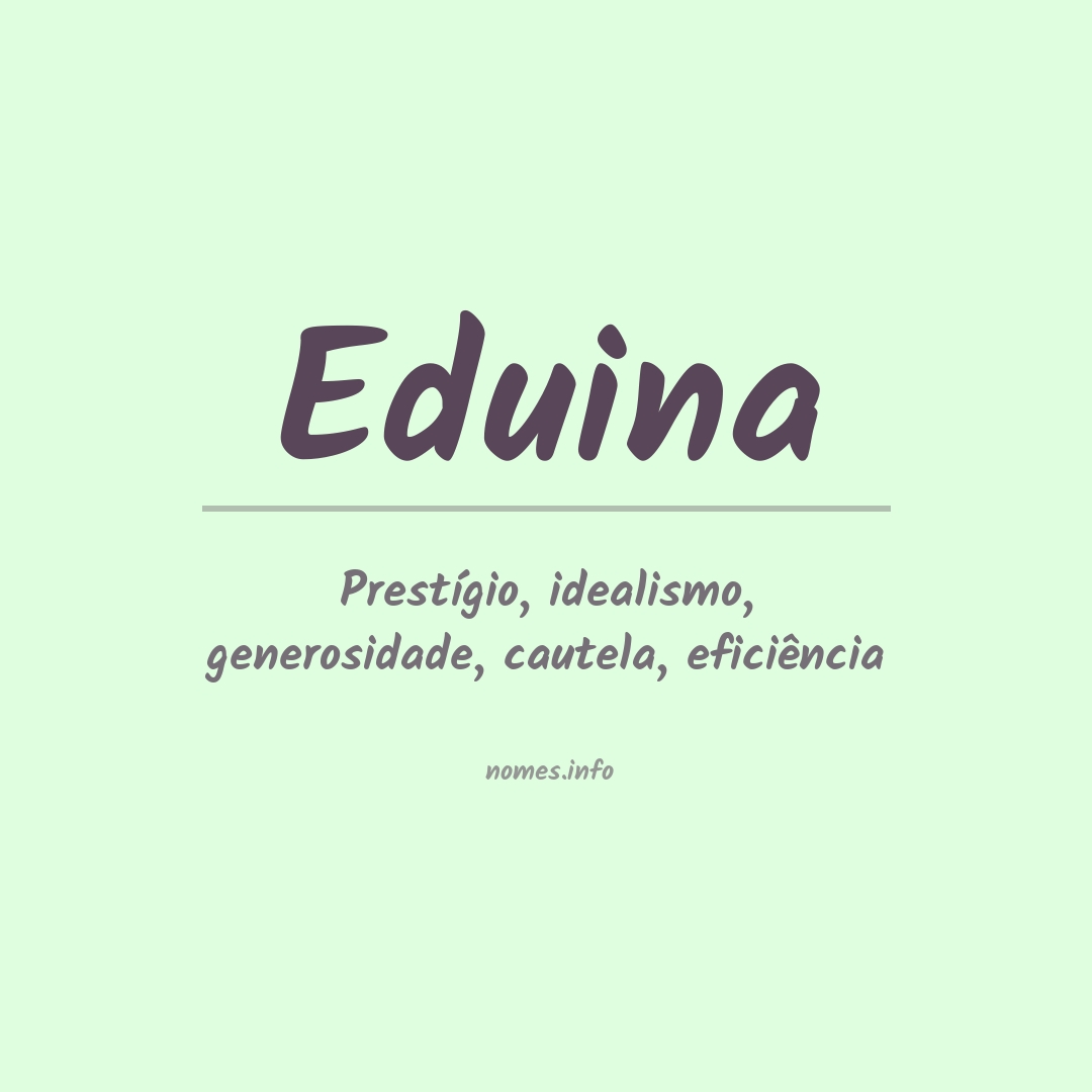 Significado do nome Eduina