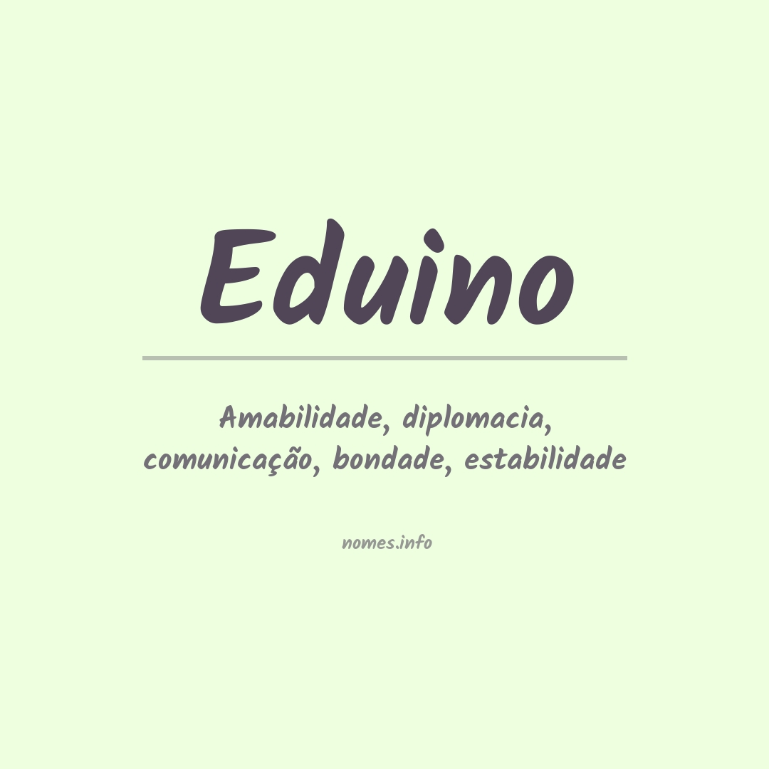 Significado do nome Eduino
