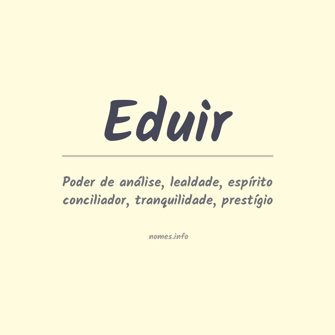 Significado do nome Eduir