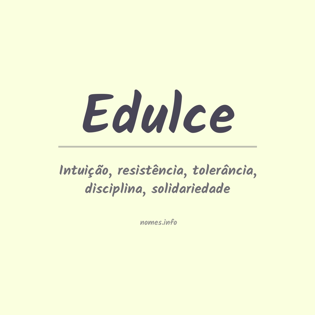 Significado do nome Edulce