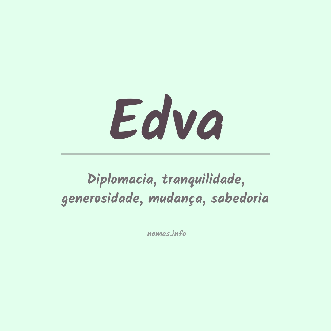 Significado do nome Edva