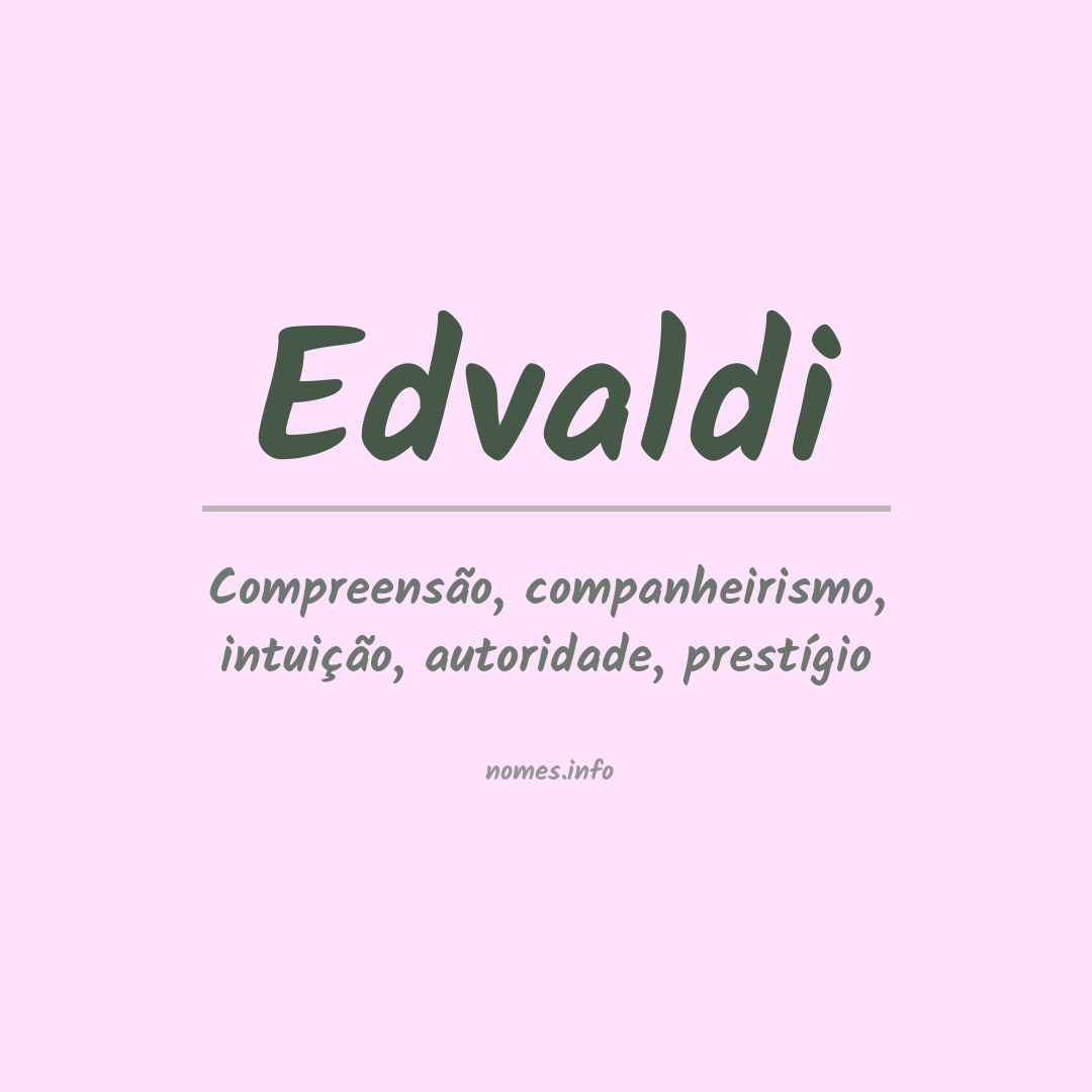 Significado do nome Edvaldi
