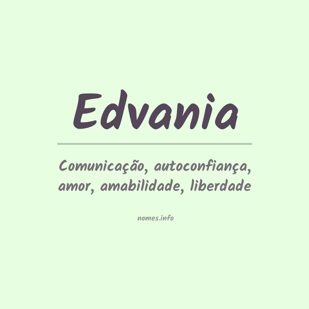 Significado do nome Edvania