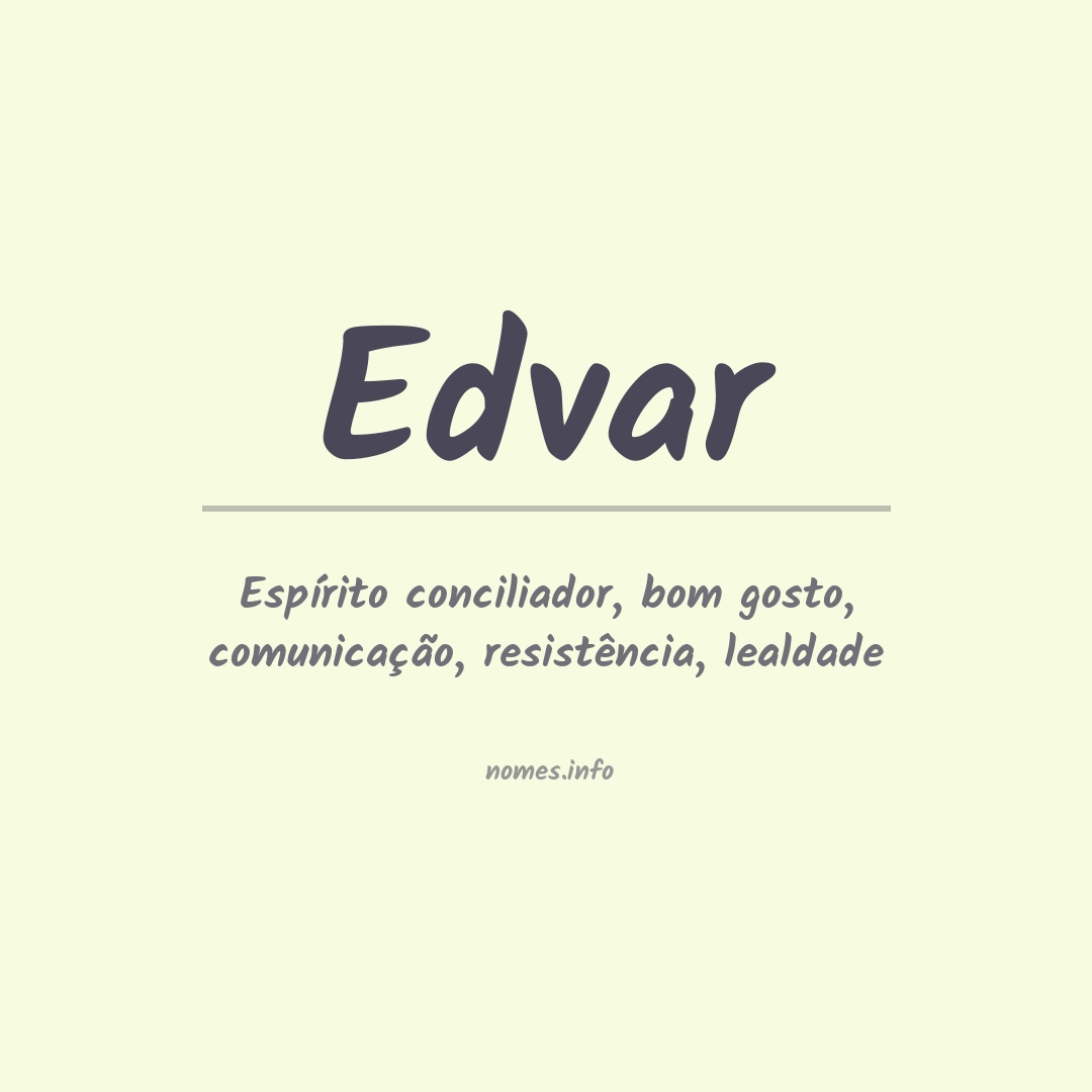 Significado do nome Edvar