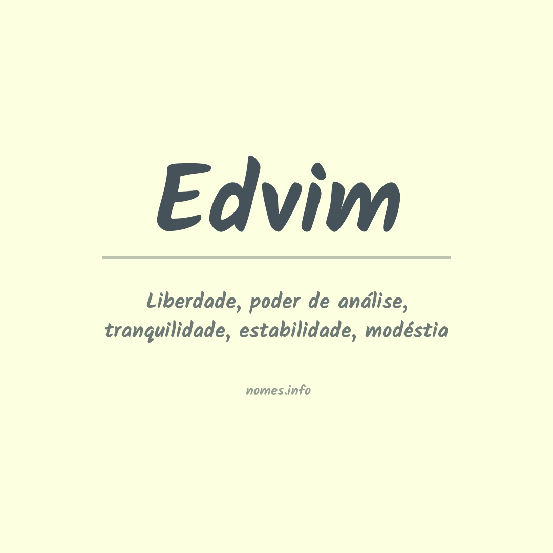 Significado do nome Edvim