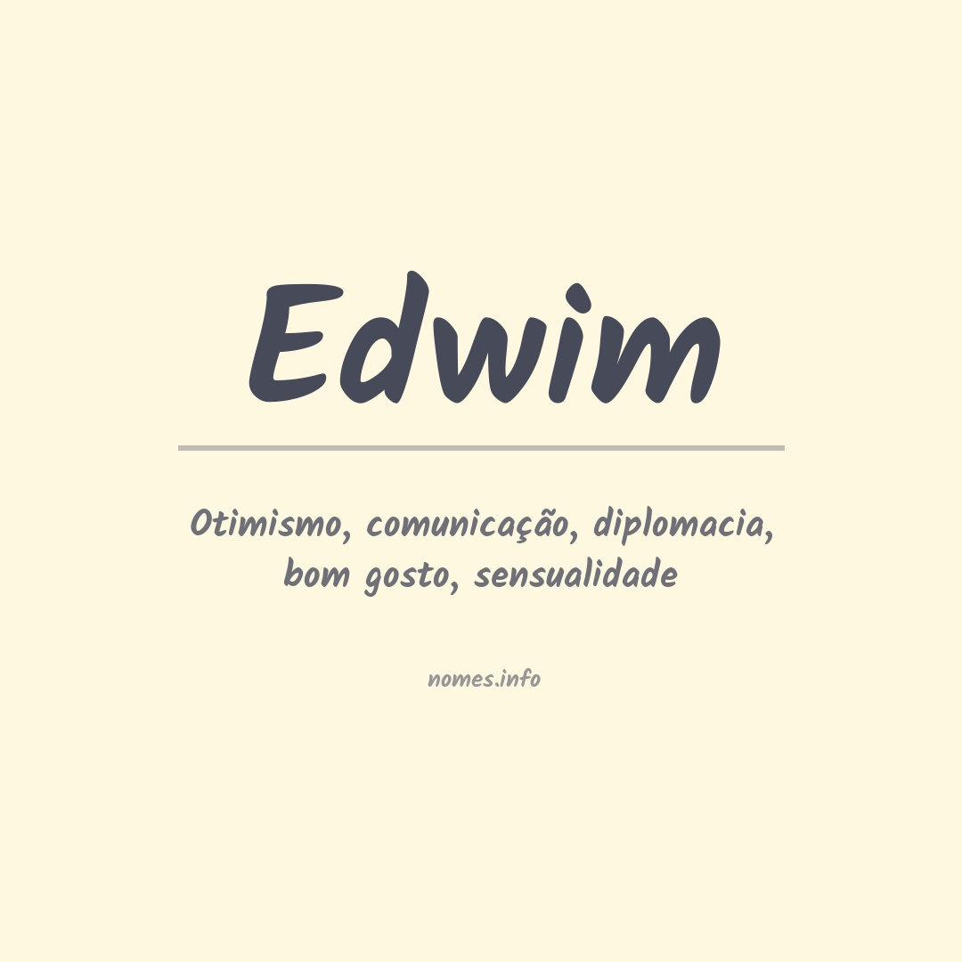 Significado do nome Edwim