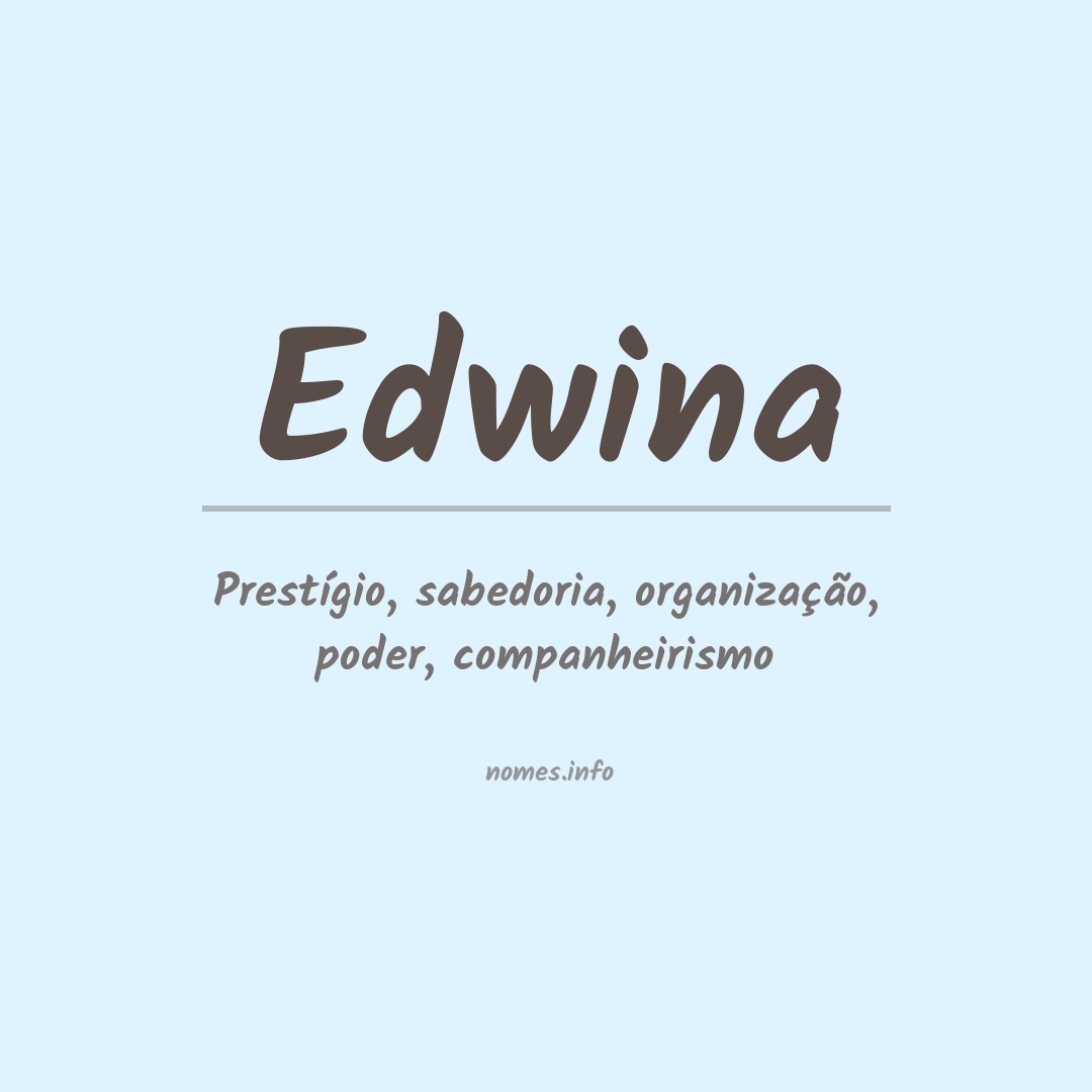 Significado do nome Edwina