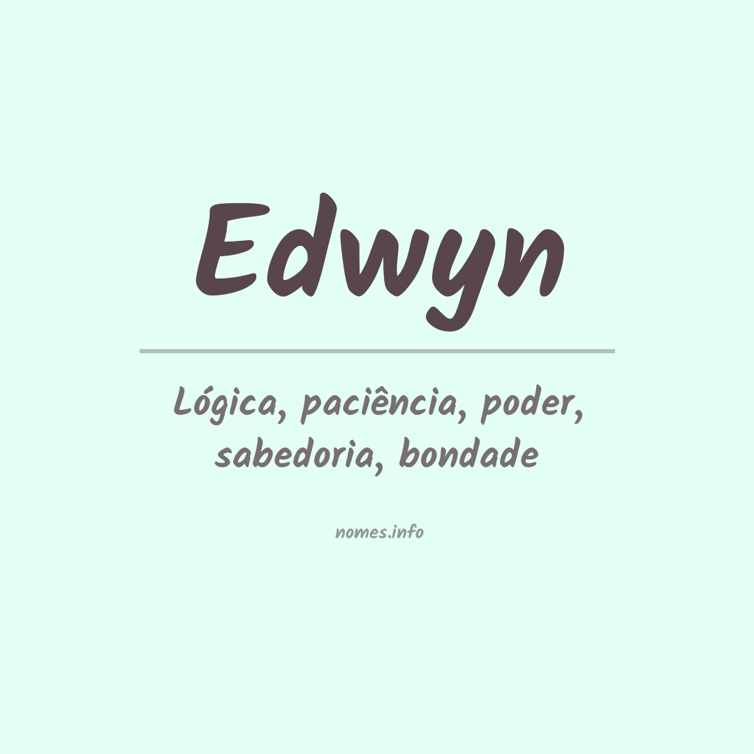 Significado do nome Edwyn