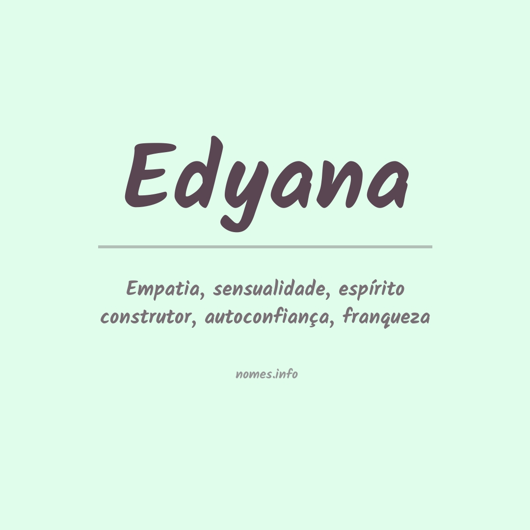 Significado do nome Edyana