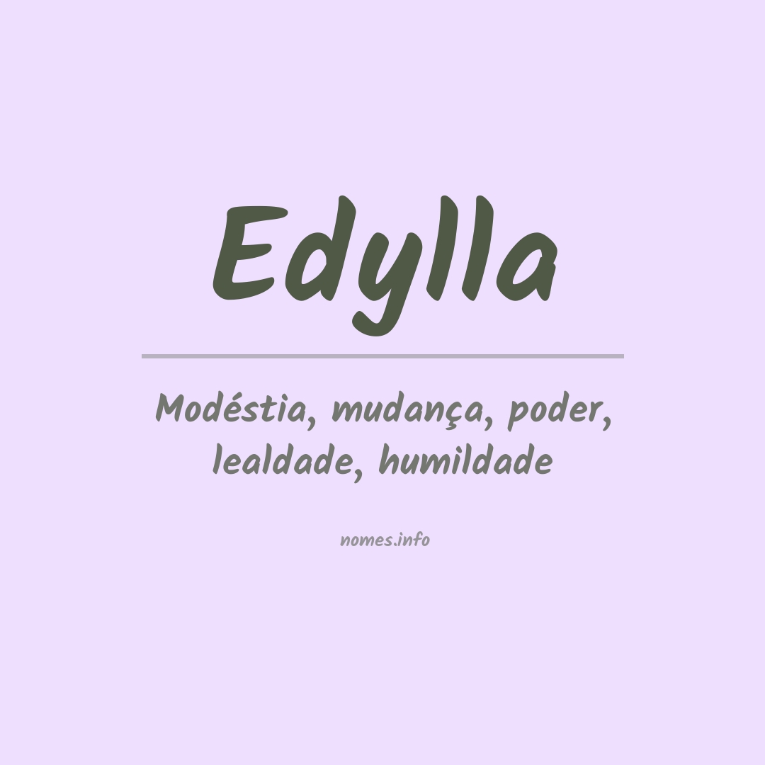 Significado do nome Edylla