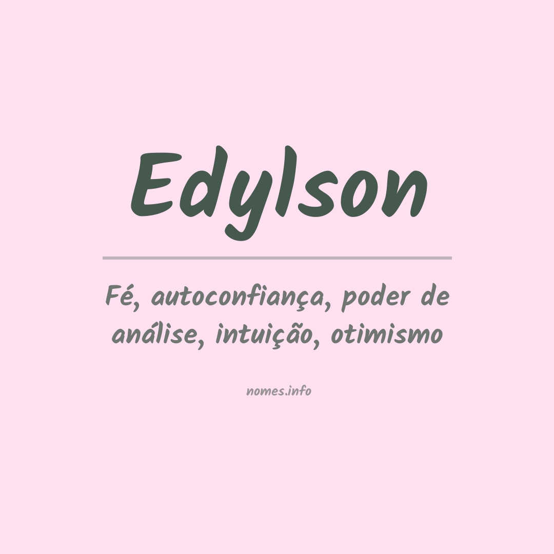 Significado do nome Edylson