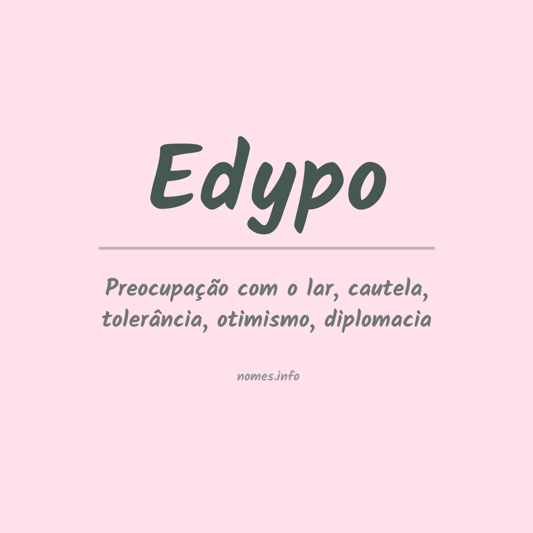 Significado do nome Edypo