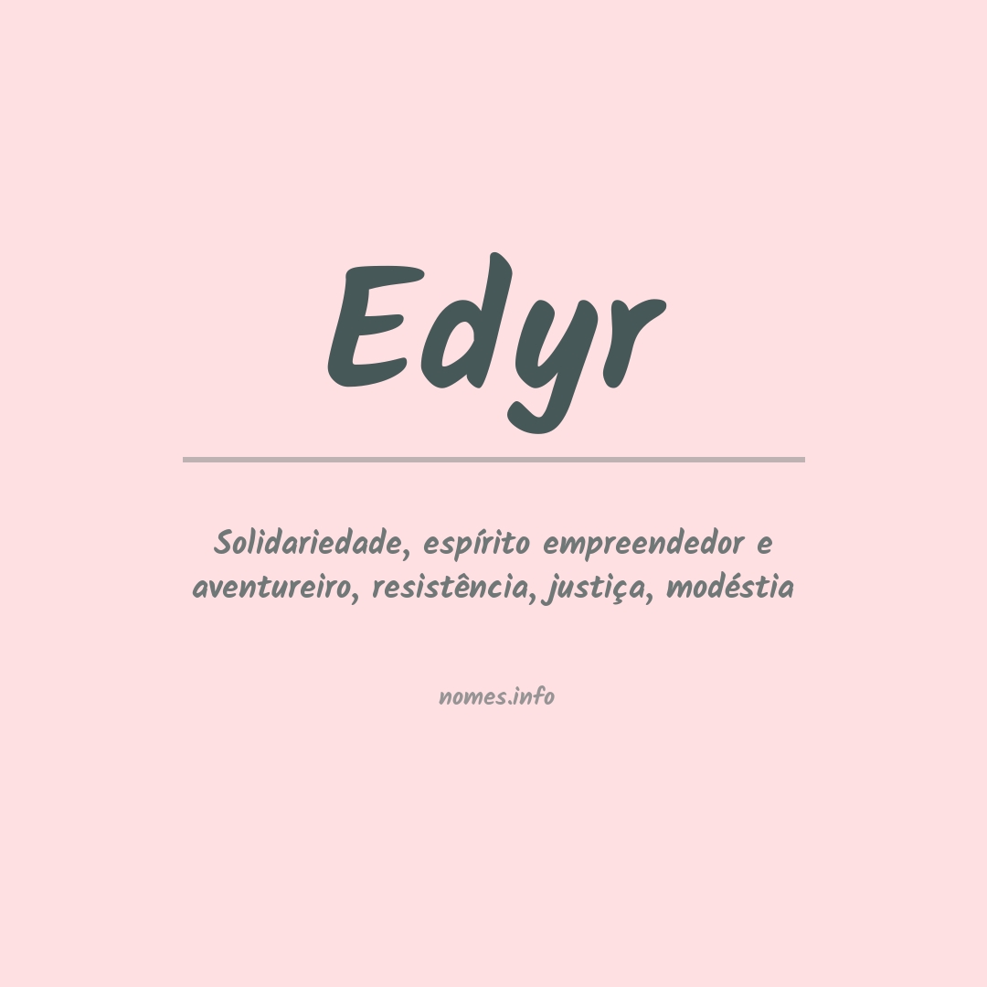 Significado do nome Edyr