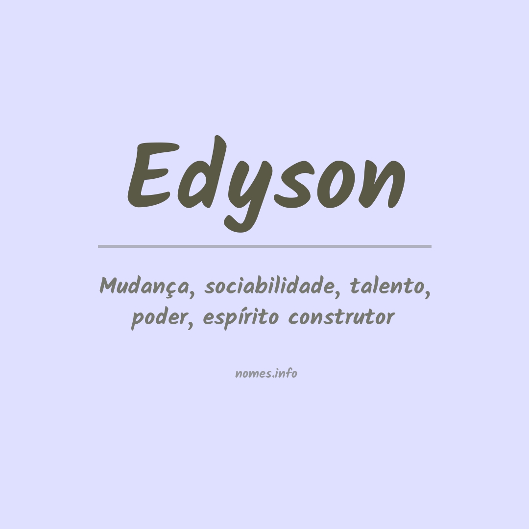 Significado do nome Edyson