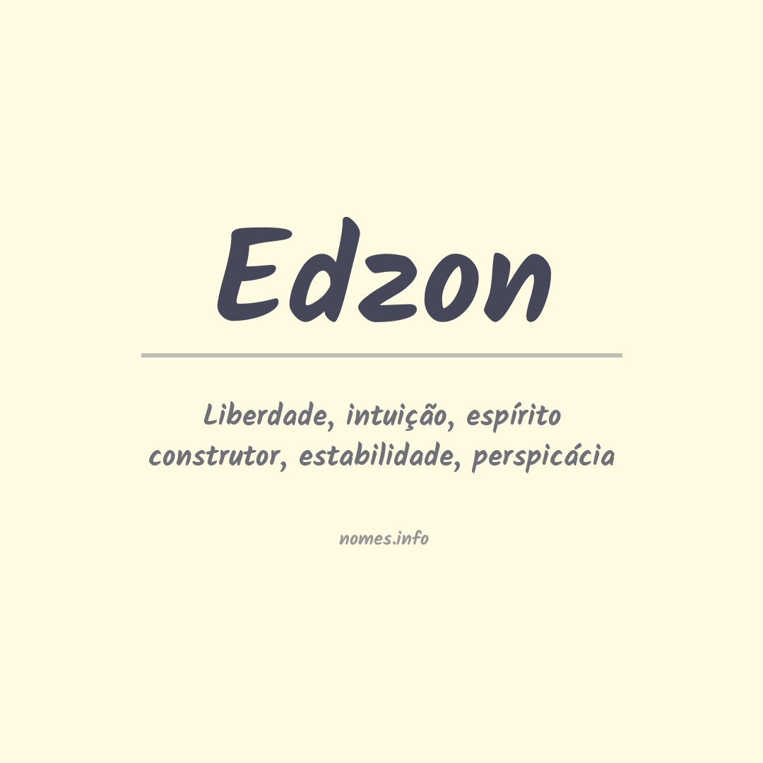 Significado do nome Edzon