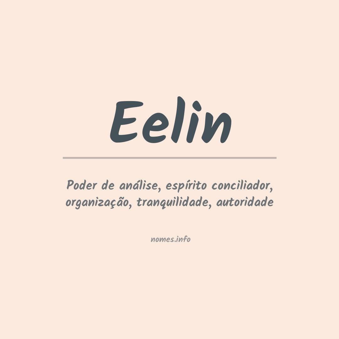 Significado do nome Eelin