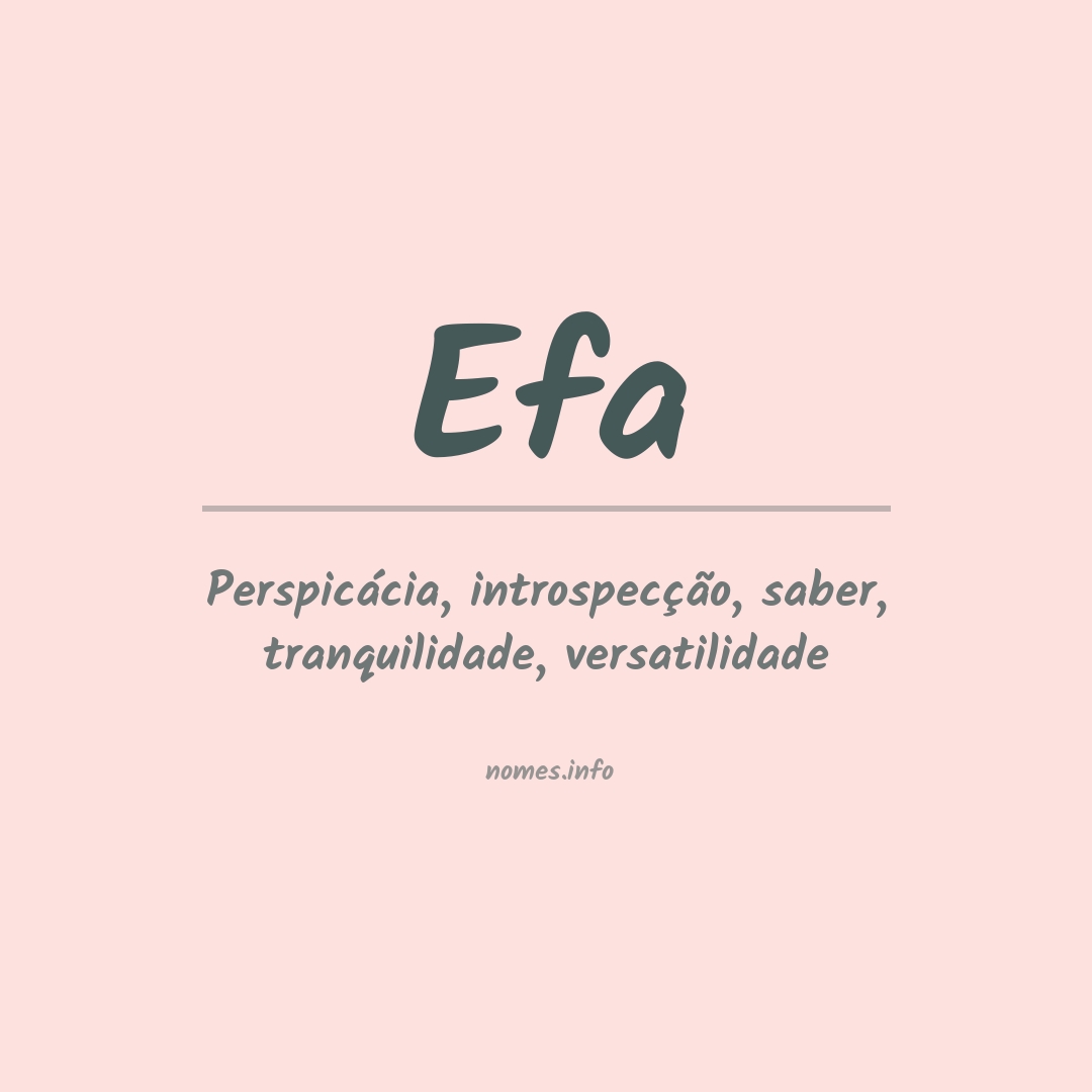 Significado do nome Efa