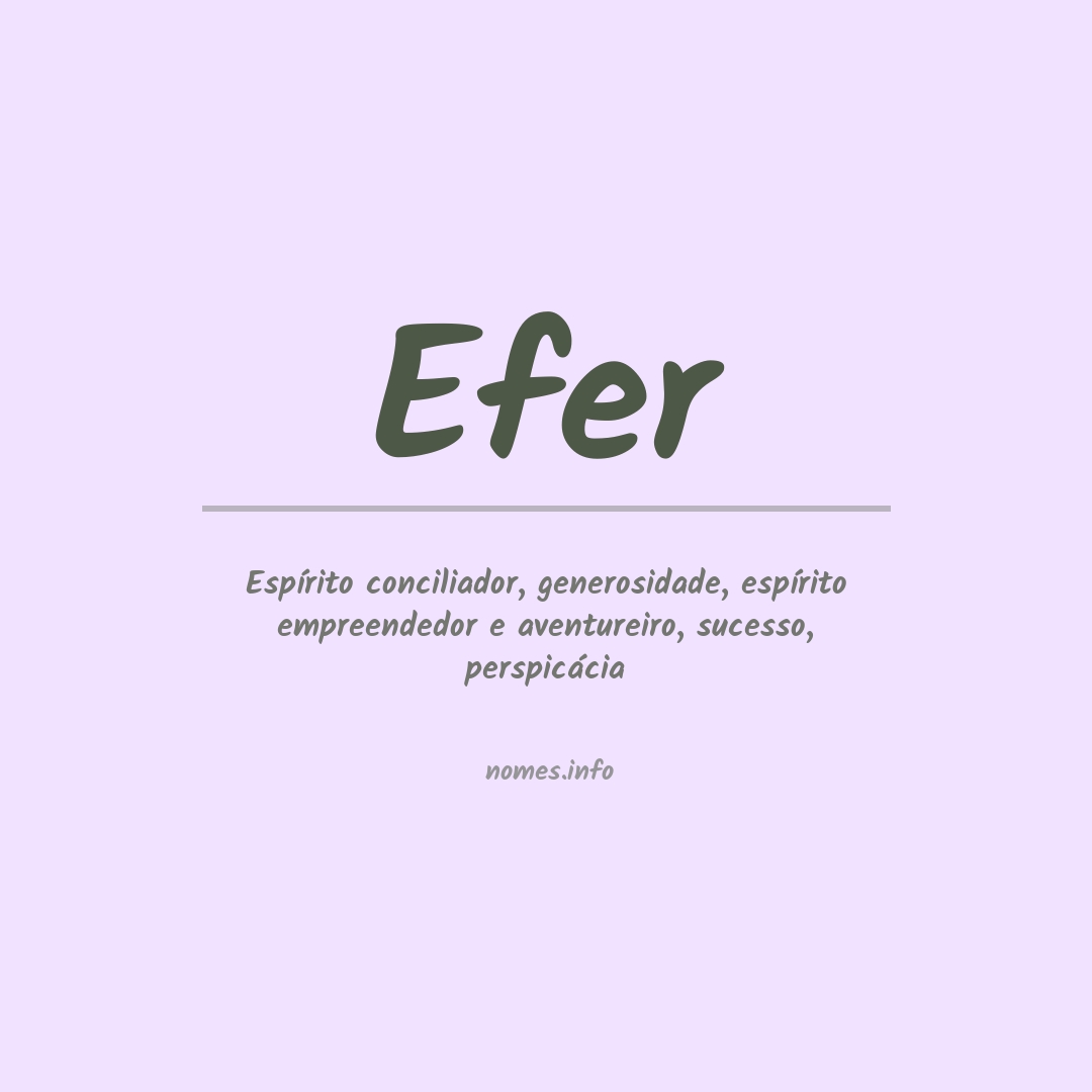 Significado do nome Efer
